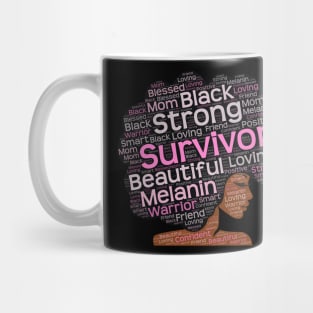 African American Breast Cancer Survivor Afro Mug